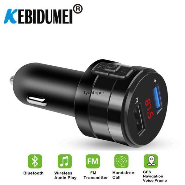 Caricatore USBTrasmettitore FM Bluetooth 4.2 Lettore MP3 per auto 3.1A Doppie porte USB Caricabatteria per auto Kit modulatore vivavoce Adattatore per accendisigari