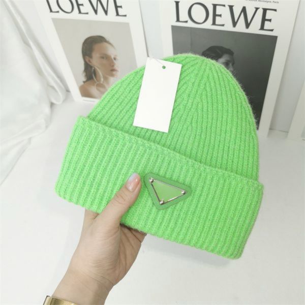 Designer Winter Strickmütze Wollmütze Frauen Grobstrick Dicke Warme Kunstpelz Pom Beanies Hüte Weibliche Bonnet Beanie Caps 14 Farben