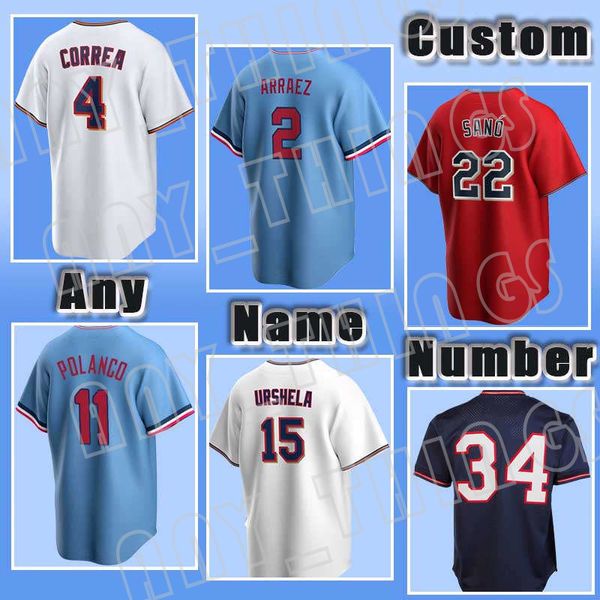 Luis Arraez Byron Buxton Baseball Miguel Sano Carlos Correa Rod Carew Harmon Killebrew Jorge Polanco Twins Eddie Rosario Gary Sanchez Jersey Gio Urshela Max Kepler