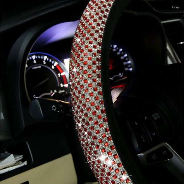 Coprivolanti Design Strass Crystal Volanti per auto Auto Diamond Cintura di sicurezza Spalla Coprivolante Accessori per coprivolante