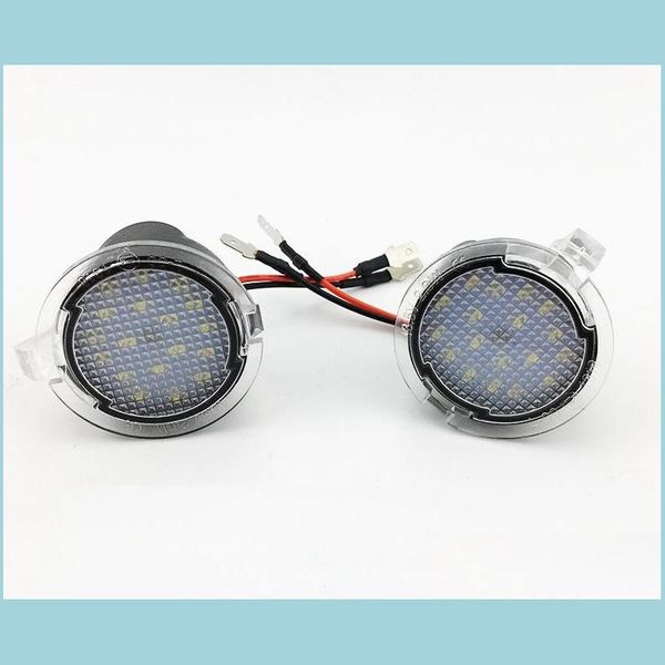 Dekorative Lichter für Ford Led Seitenspiegel Pfütze Licht Lampe Weiß 18LED Explorer Mondeo Edge Taurusp F150 Pick Up Heritage 2 Teile/los Dhjg0