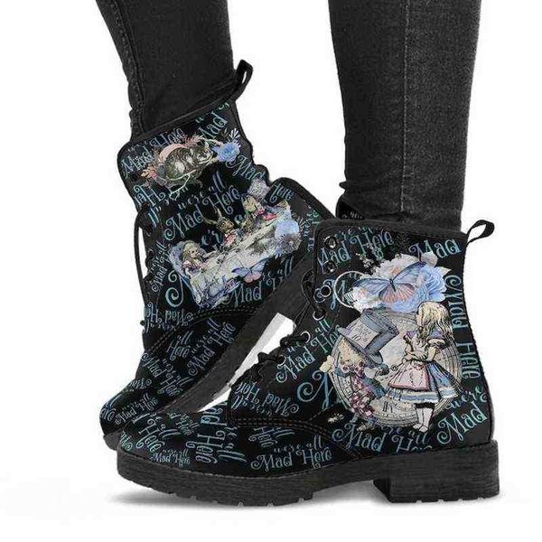 Botas do Schedel Violtje - Vintage Pugiet Women's Leans Low Heels Snow with Laces giet moto 43 outono 220805