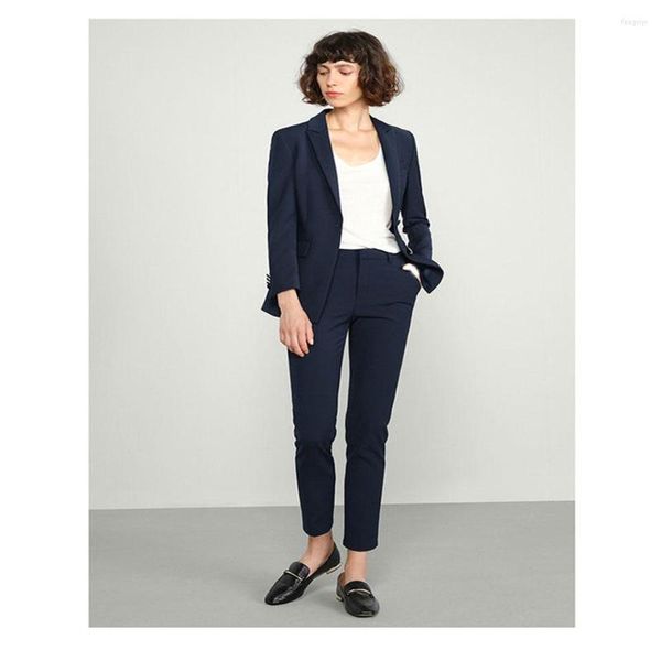 Calças femininas de duas peças pretas mulheres pantsuits para plus size feito sob encomenda senhoras pantsuit blazer trabalho festa de casamento