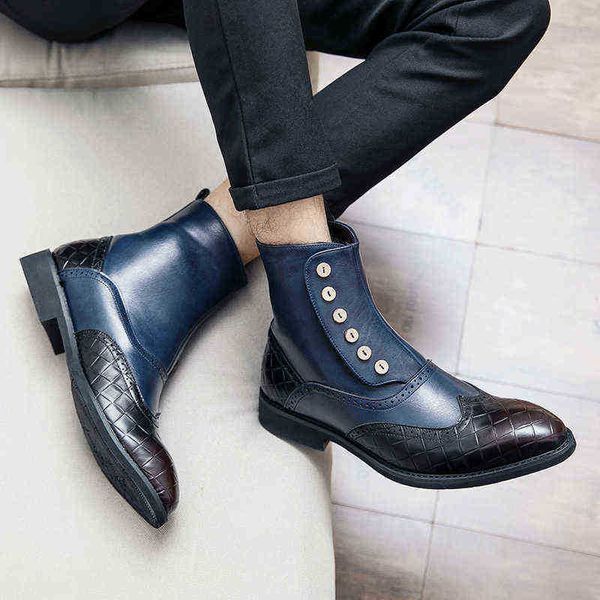 Dres Shoe Fashion High En İyi Erkekler Boot İngiliz Sonbahar Ayak Bileği Punk Zarif Adam Gündelik Ayakkabı Modern Chelsea 220723
