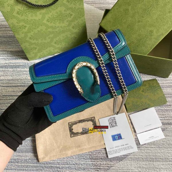 Bacchus çanta moda akşam debriyajları çantalar mavi-yeşil çanta 16.5-10-4.5cm cüzdan bayan çanta