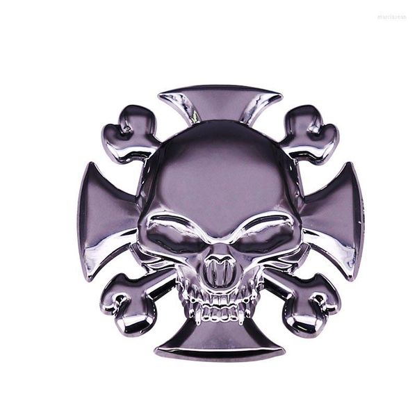 Broches steampunk ferro cruzamento de esmalte cruzamento pino Totenkopf escudo de broche de metal jóias de motociclista de emblema de metal
