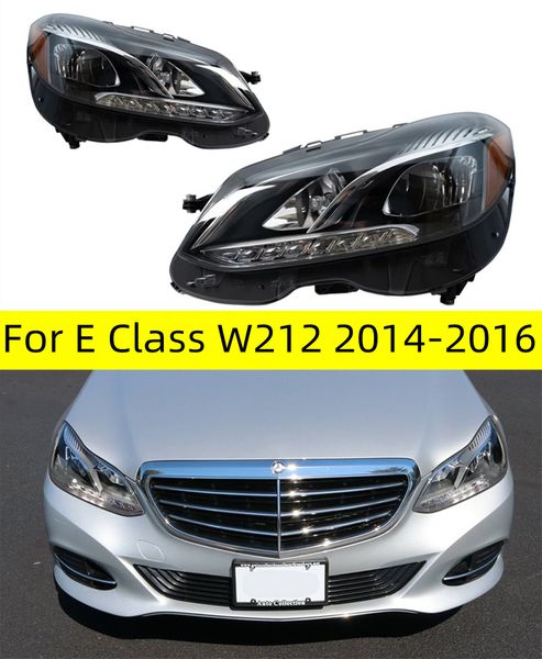 Фара для E Class 20 14-20 16 W212, галогенные фары, сменные DRL, дневные огни, маяк, фейслифтинг