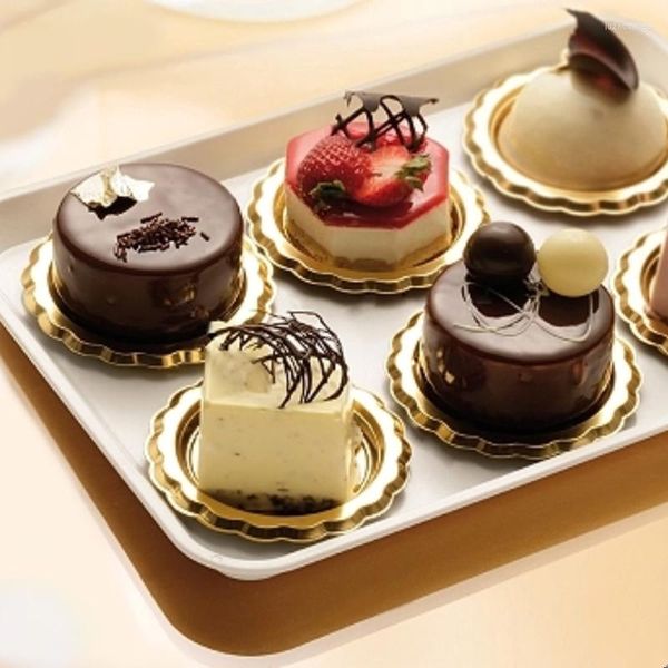 Выпечка инструментов 10 %/Set Gold Cake Tray Boards Cupcake Dessert Display Tal