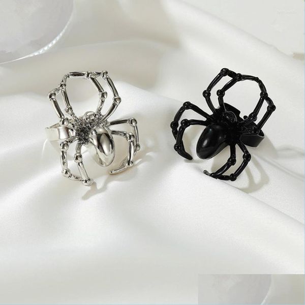 Cluster Ringe Cluster Ringe Yungqi Gothic Simulation Tier Spinne Ring Für Frauen Männer Finger Einstellbar Punk Stil Halloween Parodie Spielzeug Dhbr0