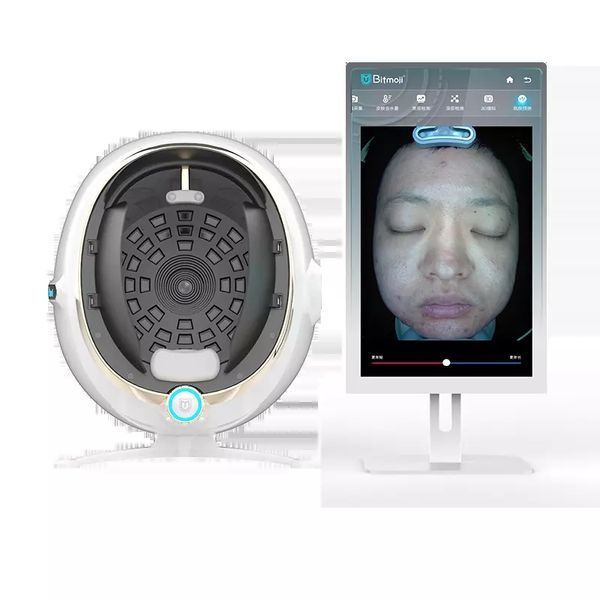 Produkte Gesichtsdiagnose Scanneranalyse Beobachten Sie Magic Mirror Beauty Equipment 3D Digital Skin Analyzer mit RGB und UV