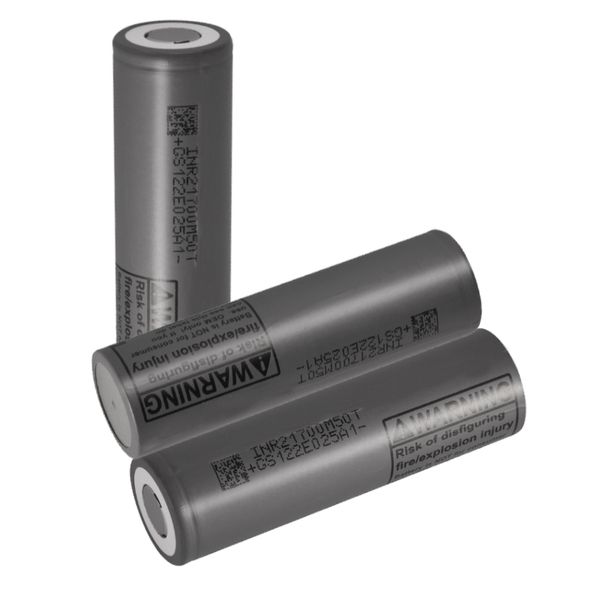 M50T 5000mAh 21700 originais Bateria recarregável Leão de lítio 15A Célula de bateria de alta 3,6V em vez de 20700