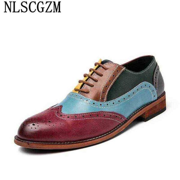 Dres Scarpa Brogue Uomo Scarpa Pelle Dall'Italia Festa per 2022 Parrucchiere Zapato Mujer 220723