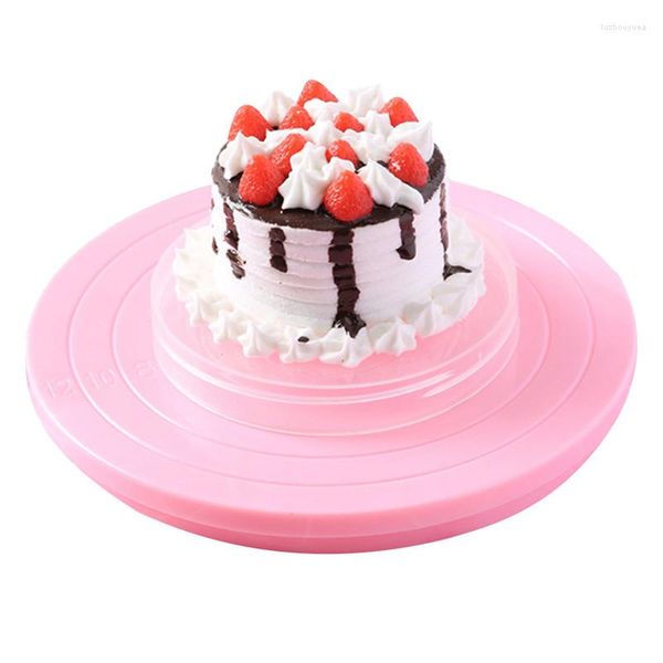 Strumenti di cottura 14 cm Solido Girevole Torta Giradischi Decorazione Elegnt Rosa Stand Base antiscivolo Cucina di casa Bakeware Strumento