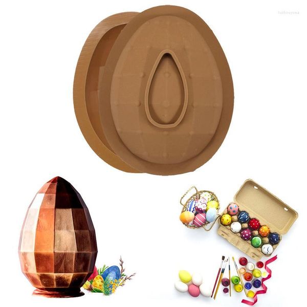 Strumenti di cottura Stampo per uova di Pasqua Stampi per cioccolatini in silicone Stampo per caramelle a forma di mezzo diamante creativo per decorare torte fai-da-te