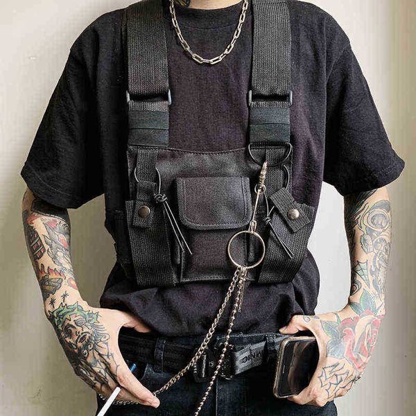 Вечерняя сумка MS Fashion Tactical Beart Bag Сумка функциональная уличная одежда Hip Hop S Регулируемая жилетная упаковка Kanye West 220728