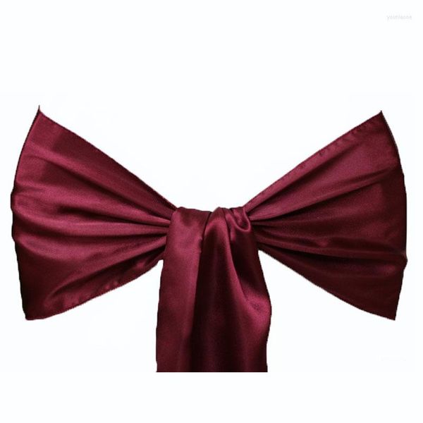 Fodere per sedie 10 pz/lotto Ricamato El Banchetto di Nozze Copertura Indietro Trascorrere Bow Tie Nastro Bella Schiene Camera Decorare Estetica