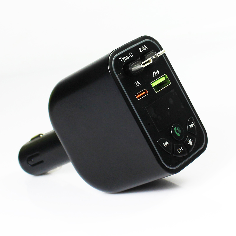 120W 4 IN 1 Retractable Car Charger FM Transmitter Super Fast Charging USB C Cable PD QC3.0 High Quality Cigarette Lighter Adapter CAR-Y5