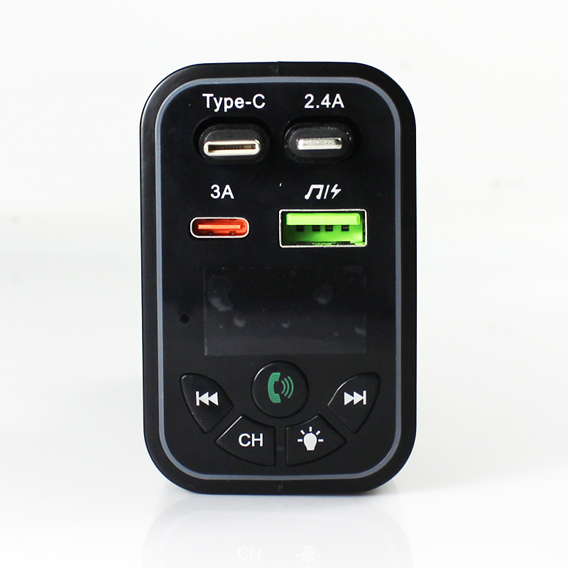 120W 4 IN 1 Retractable Car Charger FM Transmitter Super Fast Charging USB C Cable PD QC3.0 High Quality Cigarette Lighter Adapter CAR-Y5