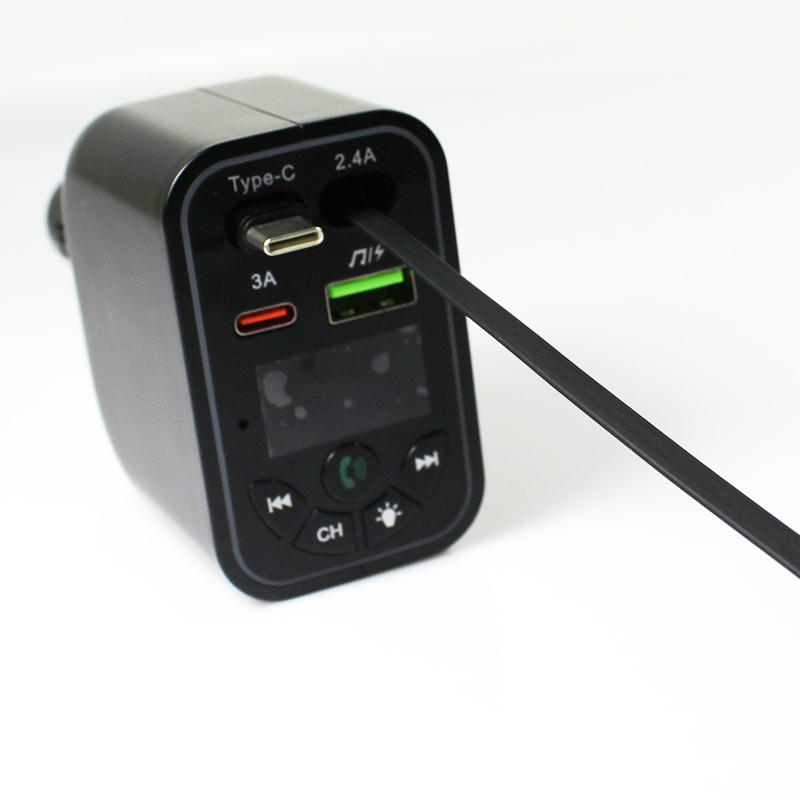 120W 4 IN 1 Retractable Car Charger FM Transmitter Super Fast Charging USB C Cable PD QC3.0 High Quality Cigarette Lighter Adapter CAR-Y5
