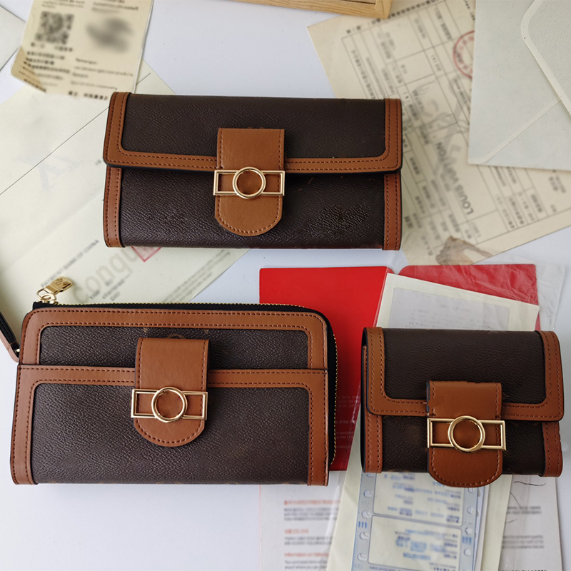 2024 Ny mode mini plånbok kreditkortshållare myntväska med låda och dammväska ny höst och vinter liten väska högkvalitativ midja påse klaffsäck