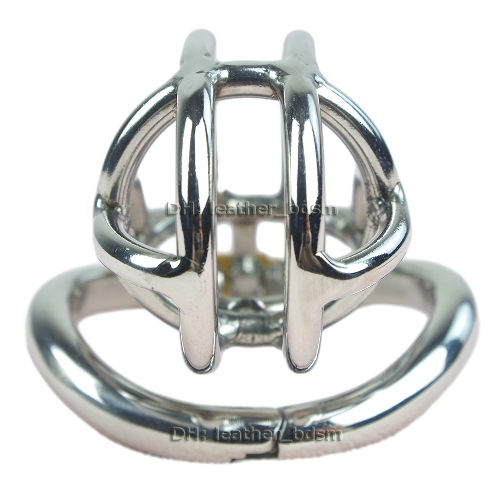 New Design Chastity Cage Stainless Steel Male Chastity Device Curve Cock Cage With Arc Base Activities Lock Ring