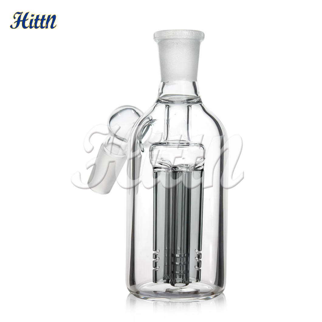 Ash Catcher 14 mm 45 graden 4 boomarmen percolator Handgeblazen glas Bong Dab Oil Rig Recyclers Rookaccessoires Geen logo 2024 NIEUW