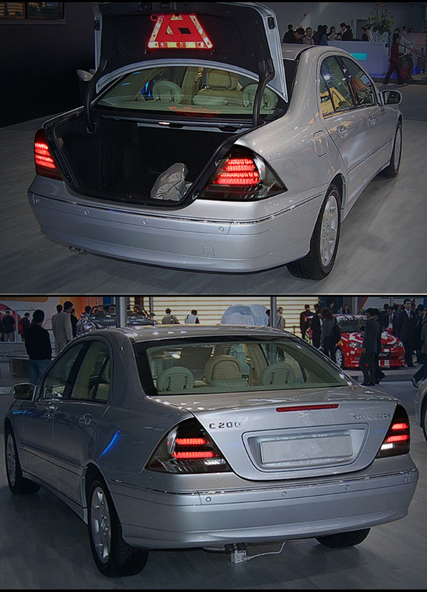 Feu arrière LED pour BENZ W203, clignotant 2000 – 2006, feu arrière de frein et de recul, accessoires de voiture