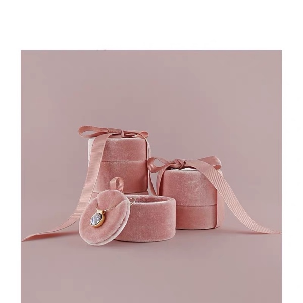 Confezione regalo di gioielli rosa di lusso Scatole esposizione di gioielli personalizzati regali di San Valentino piccole imprese