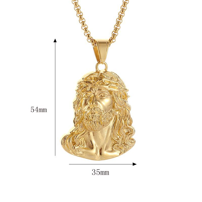 Hip Hop Reture YS Person 316L Rostfritt stålhänge halsband 18K Real Gold Plated Gold Silver Jewelry