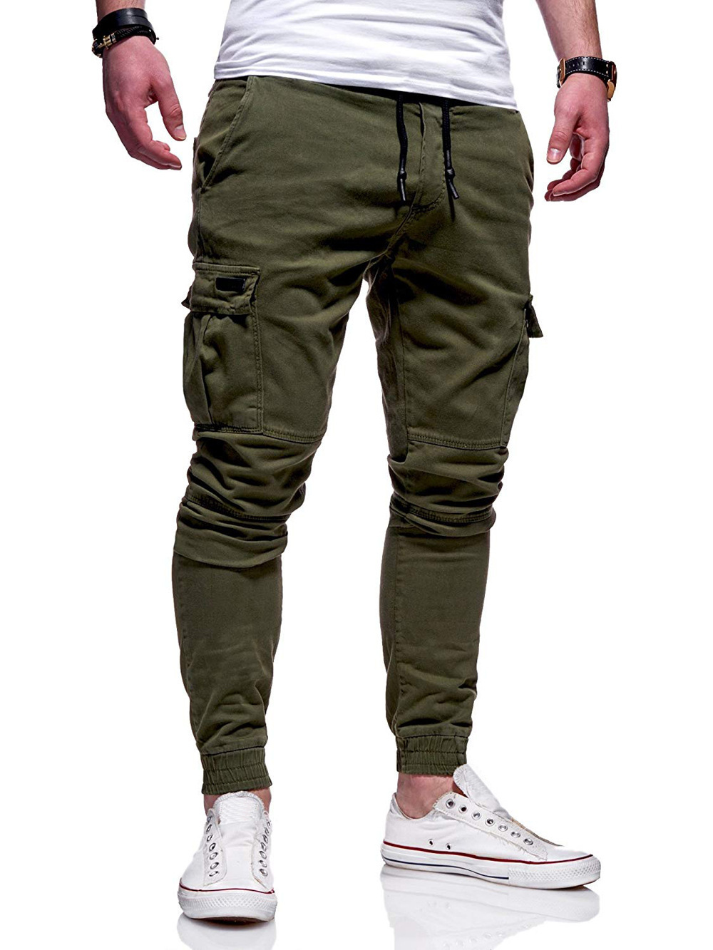 Męskie streetwear joggers Męskie spodnie Strażne treningi sznurka Siłowni Poletnie fitness Spodnie Elastyczne oddychające spodnie dresowe sporne sporty sporne spodnie m-3xl