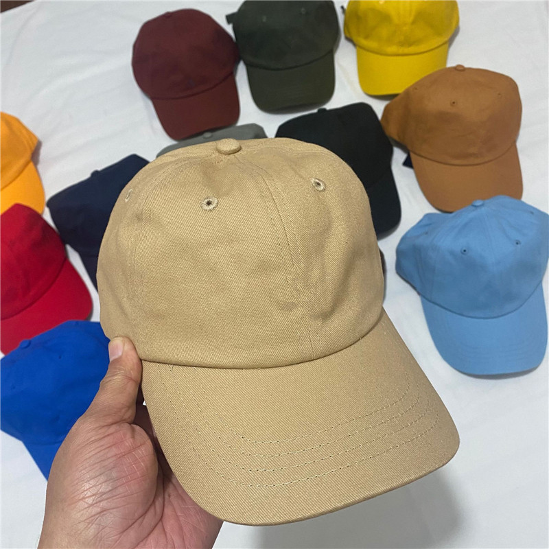 Soft Top Ball Caps voor Heren Dames Heren Borduur Zonnescherm Hoed Dames Katoenen Baseball Cap Man Zonbescherming Hoed Mode Klassiek Paar Hoeden 17 kleuren