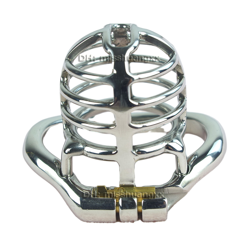 Stainless Steel Male Chastity Devices Metal Ball Cage Sex Toy for Men with Stealth Locks Penis Cage