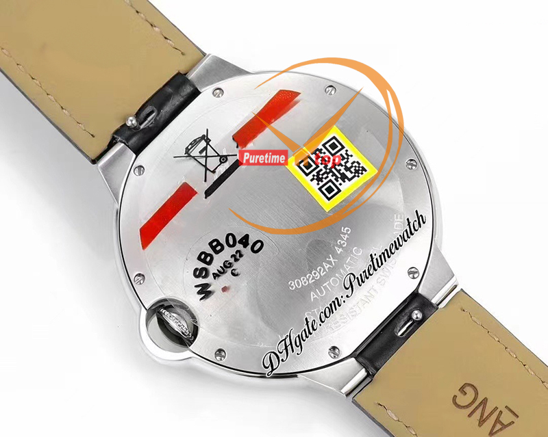 CHF WSBB0039 A2824 Automatisch herenhorloge 40 mm zilveren textuur wijzerplaat zwarte lederen band Beste editie 36 mm 33 mm Zwitsers quartz dameshorloges 26 stijlen Dames Puretime B05