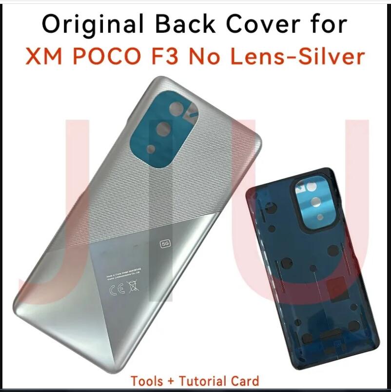 100% New Arriving For Xiaomi POCO F3 5G Battery Cover, poco f3 back glass cover, Pocophone Replacement Parts