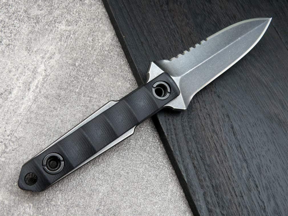 Promozione A1230 Coltello dritto di sopravvivenza di alta qualità D2 Black Stone Wash Lama a doppio bordo Full Tang G10 Maniglia Coltelli tattici a lama fissa da campeggio esterna