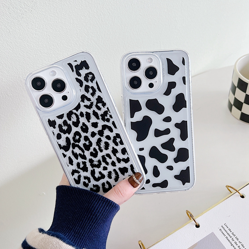 Custodie antiurto in TPU morbido leopardo di moda iPhone 15 Plus 14 Pro Max 13 12 11 Iphone15 Cancella personaggi musicali in silicone Uomo Donna Cover posteriore cellulare Coque Skin