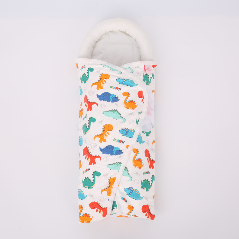 Nyfödd baby swaddle filt, spädbarns sovsäck swaddle sömnsäck med huvudstödande funktion för pojkar flickor 0-3 månader