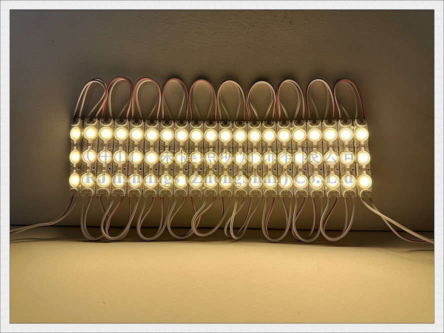 2024 Su geçirmez PVC Enjeksiyon LED Işık Modülü İşaret mektubu için Süper LED modülü DC12V 60mm*11mm*6mm SMD 2835 3 LED 1.3W IP65