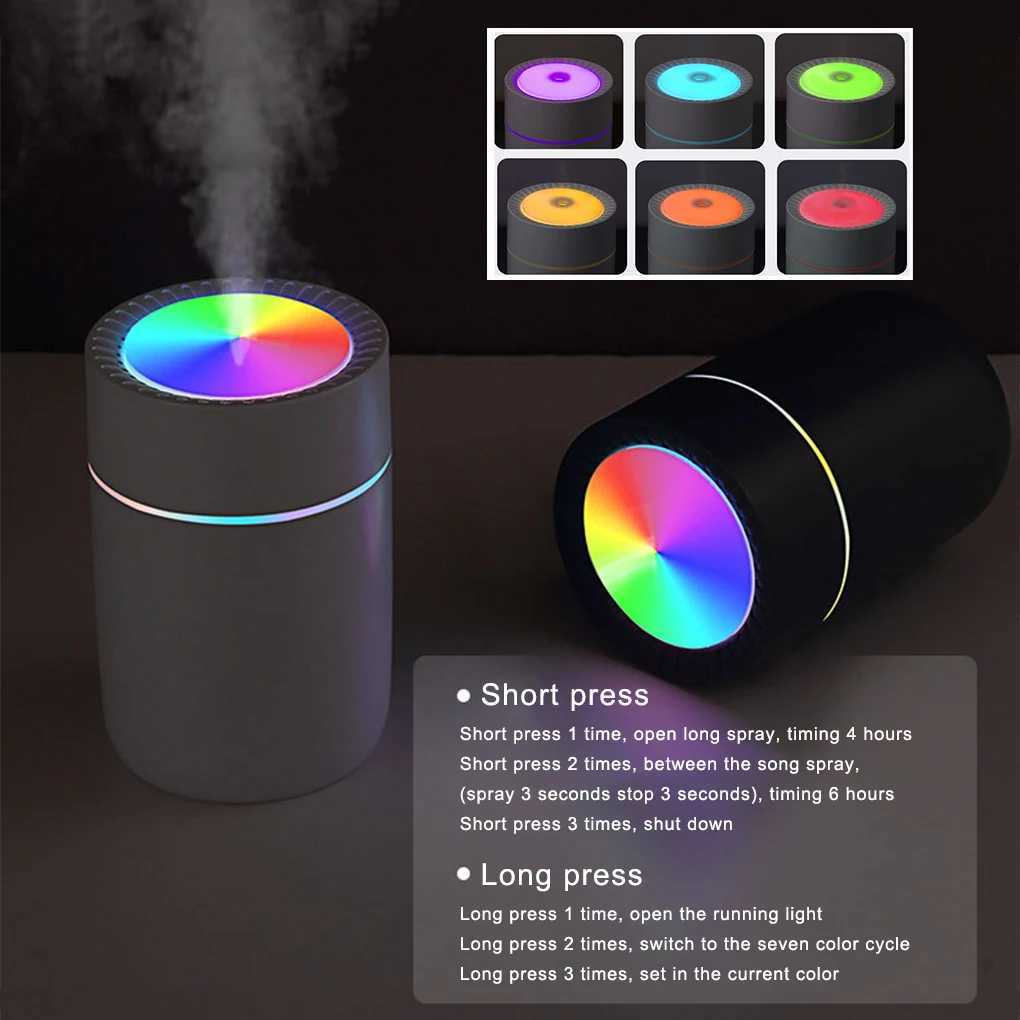 Humidificateurs Mini humidificateur d'air de voiture désodorisant portable avec veilleuse LED diffuseur d'huile d'alimentation USB pour accessoires d'intérieur de voiture