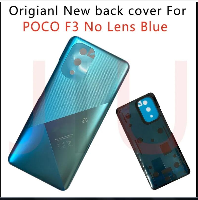 100% nuovo arrivo il coperchio della batteria Xiaomi POCO F3 5G, copertura posteriore in vetro poco f3, parti di ricambio Pocophone