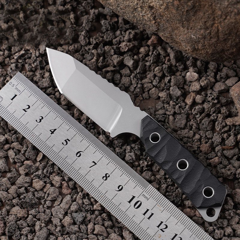 Hoge kwaliteit A1233 Klein Survival Recht Mes D2 Tanto Blade Volledige Tang G10 Handvat Outdoor Camping Vissen Tactische Vaste messen met Kydex