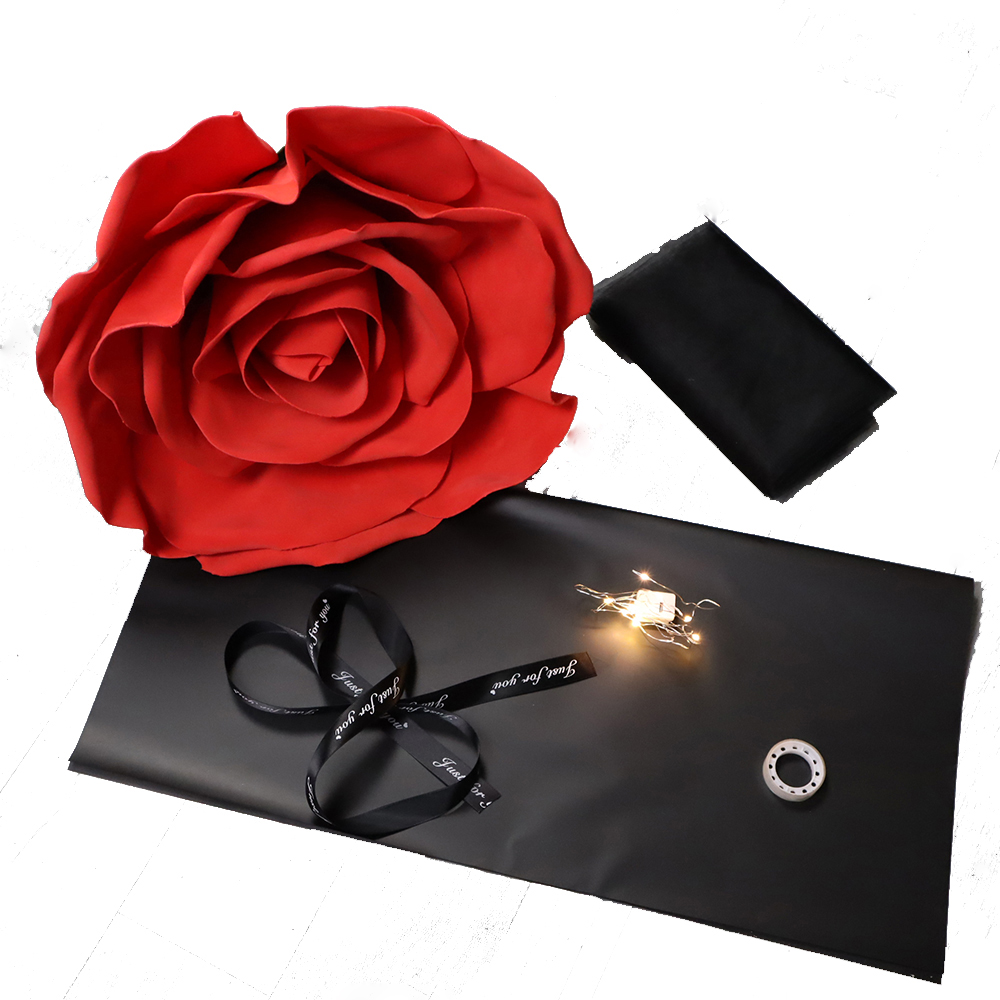 Internet Celebrity Creative 520 Surdimensionné Simulation Rose Rouge Bouquet, Cadeau Unique Pour La Fête Des Mères De Petite Amie, Sac De Matériel De Mariage