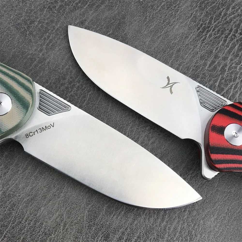 Knife Utility Pocket Folding Knife Multi Camping Hunting Survival G10 Handle EDC Fruit Knife 8Cr13MoV Blade Self Defense Jackknife