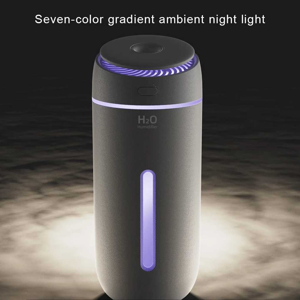Luchtbevochtigers Draagbare 400ml Luchtbevochtiger Aromatherapie Humidificador Voor Thuis Auto USB Sproeier Met LED Kleur Nachtlampje Luchtreiniger