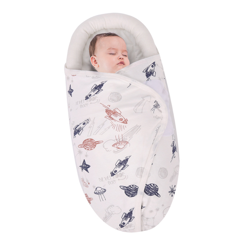 Cobertor para bebê recém-nascido, saco de dormir infantil, saco de dormir com função de apoio à cabeça para meninos e meninas de 0 a 3 meses