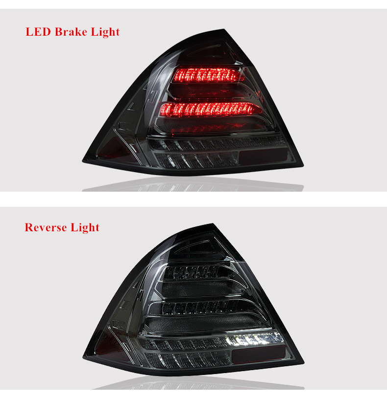 LED-bakljus för Benz W203 Turn Signal Light 2000-2006 Bakre Running Brake Reverse Lamp Car Accessories