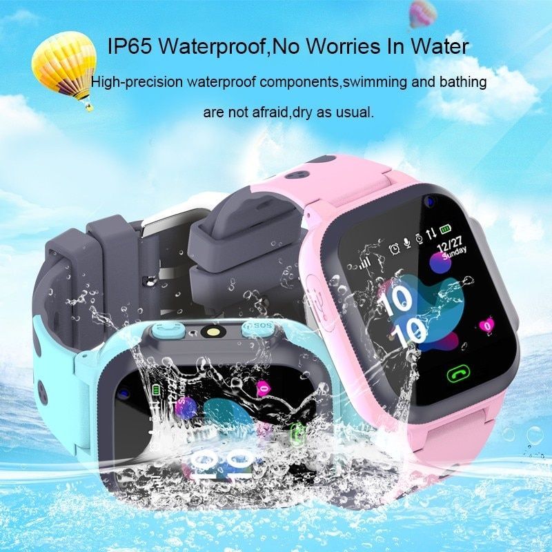 GPS Kids Smart Watch Anti Lost Ficklight Baby Smart Wristwatch SOS Call Location Device Tracker Children's Smartwatch Safe Smart Armband för iOS Android