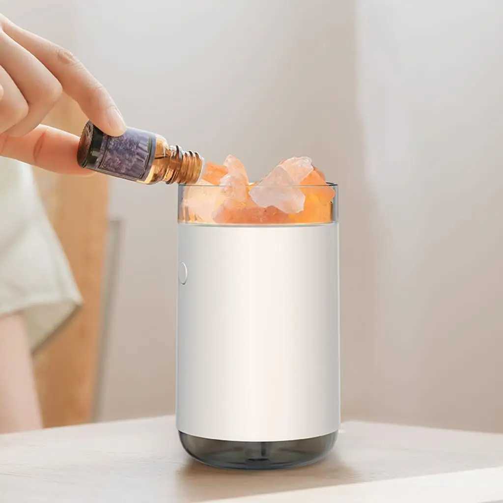 Nawilżacze kryształowy sól kamień nawilżający gospodarstwo domowe USB Ciche wewnętrzne pulpit woda uzupełniająca aromaterapeyjna maszyna do sprayu