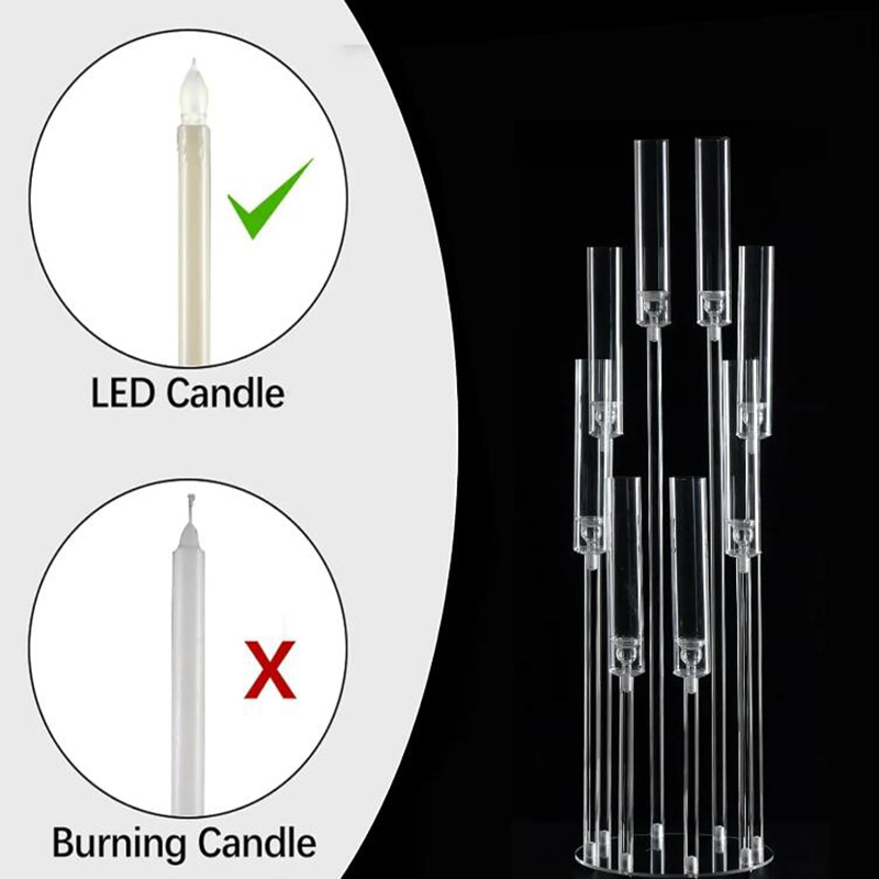 8 RAMIN CLARY Candlesticks Uchwyt 38,5 cala Wysoka arcylistyka świeca kandela