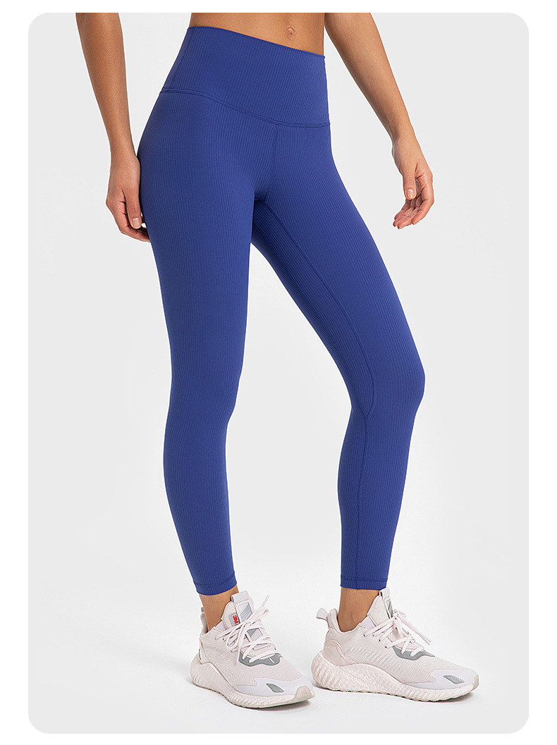 LU-1031 Draw ribbed high-strength stretch shape fitness yoga wear Running fitness hip lift slimming sports leggings